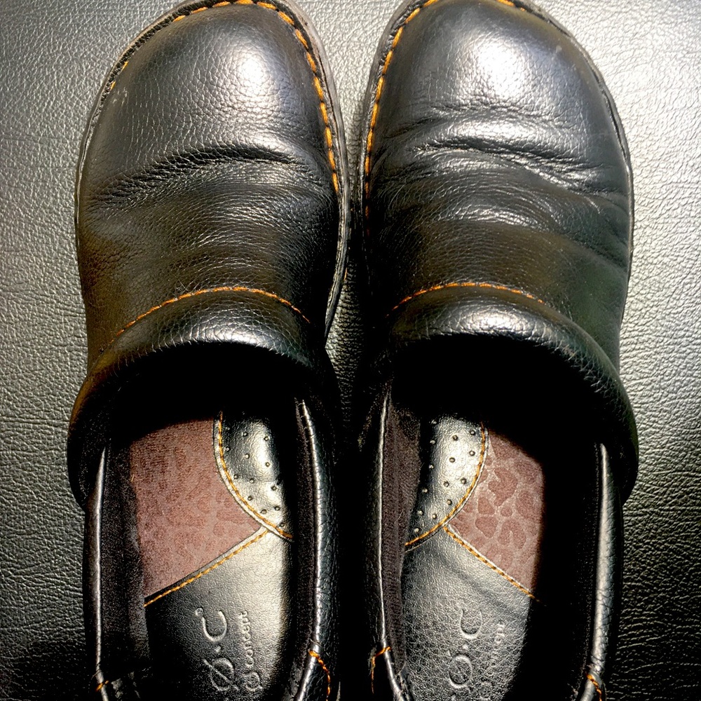 Born Womens Toby Duo Black Clogs Size 8